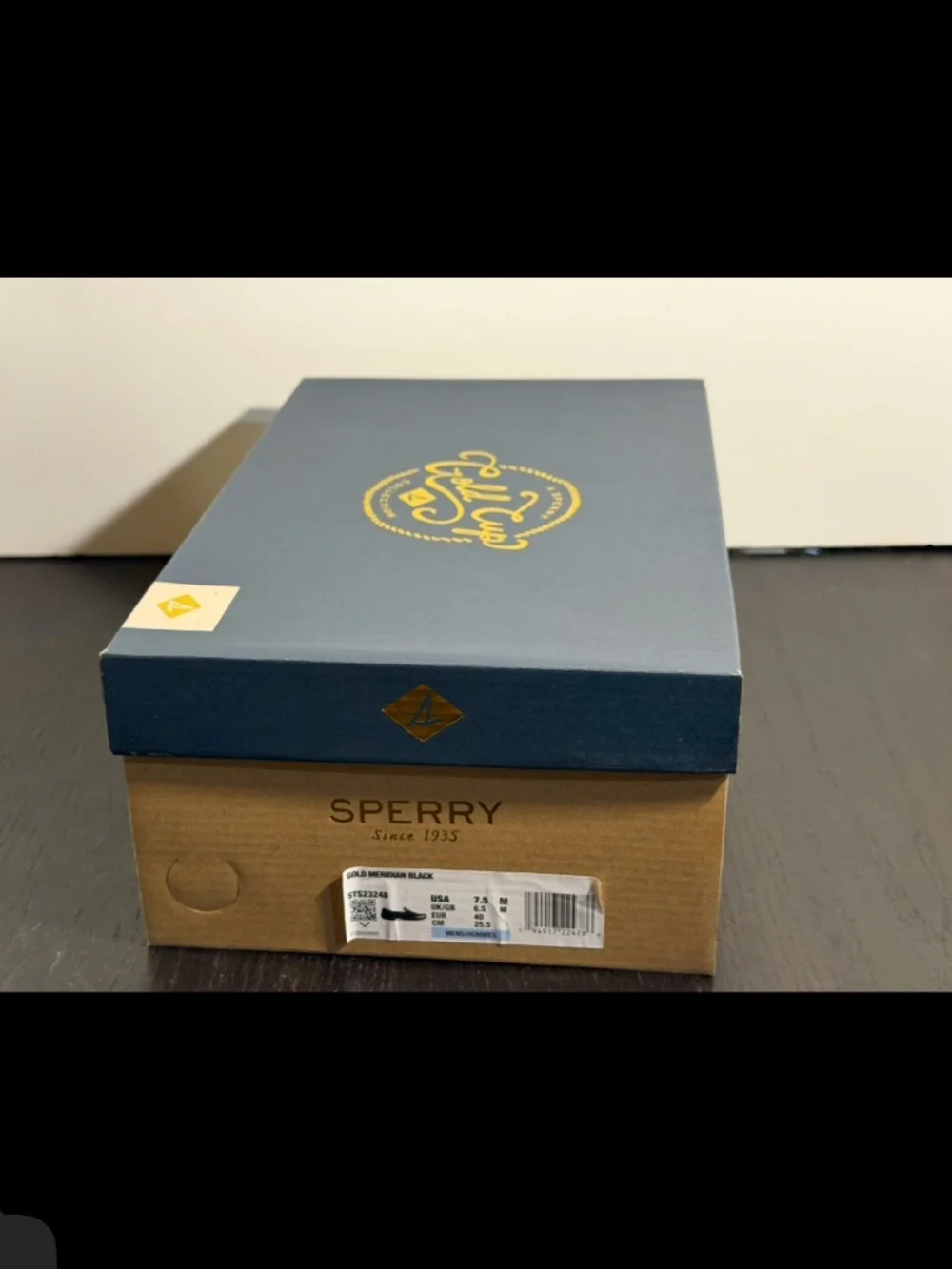 Sperry Gold Cup Meridian Leather Driving Loafers Black Mens 7.5M